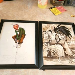 Stan Lee Spiderman and Goku Prints